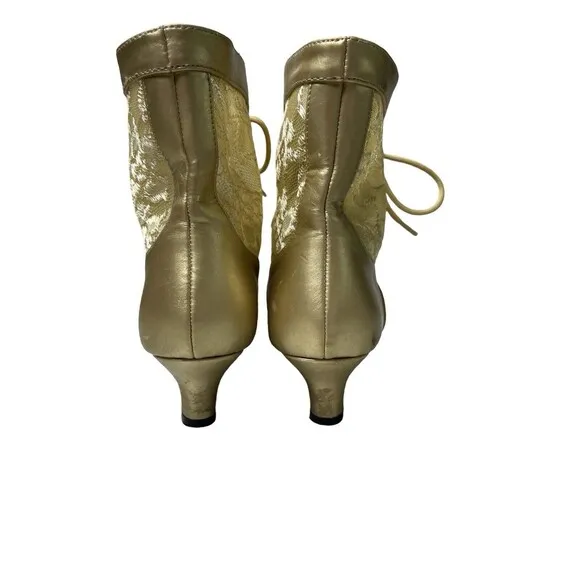 Pleaser Funtasma Lace Victorian Ankle Booties Kitten Heels Adult Women Dame sz 9