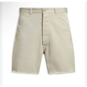 Polo Ralph Lauren Cutoff Frayed Edge Shorts Khaki The Burroughs Chino Size 40!‎
