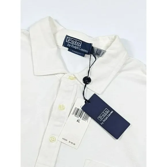 Polo Ralph Lauren Men's Classic Fit Cotton Polo Shirt White Size XL (MSRP $148)
