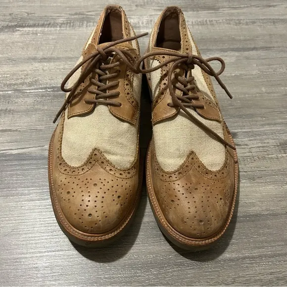 Polo Ralph Lauren Torrington Brown Leather Wingtip Loafers Oxfords