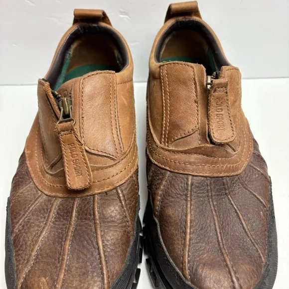 Polo Sport Ralph Lauren Kewzip Oxford Duck Boots Nubuck Leather Mens size 9.5 D