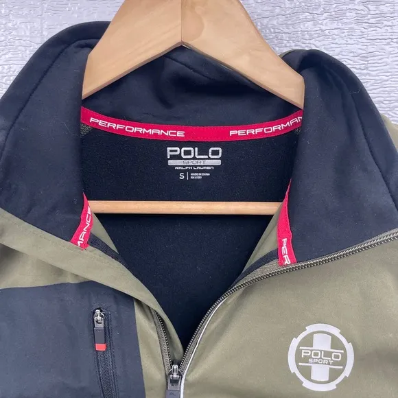 Polo Sport Ralph Lauren Olive Performance cycle Vest Full-Zip Mens Small