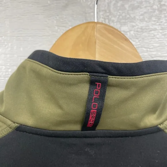 Polo Sport Ralph Lauren Olive Performance cycle Vest Full-Zip Mens Small
