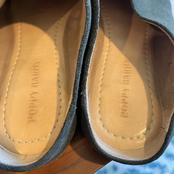 POPPY BARLEY LIKE NEW Cabin Shoe Mule Olive Green Slip-On Slipper Women's 9
