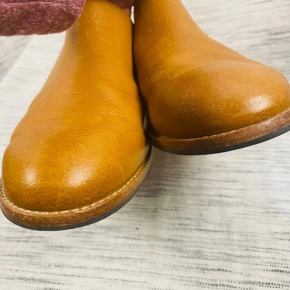 Portland Leather Goods Patina Dune Tan Slip On Mules Size 8/38 Minimalist