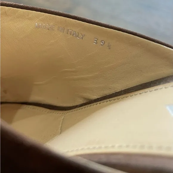 Prada Brown Suede Mules with Block Heel