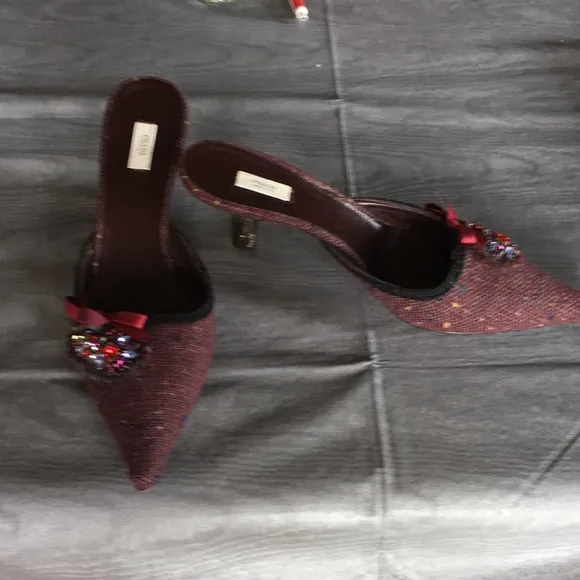 Prada Kitten heel mules.  Size 9.5 B. Like new