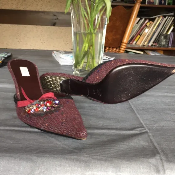 Prada Kitten heel mules.  Size 9.5 B. Like new