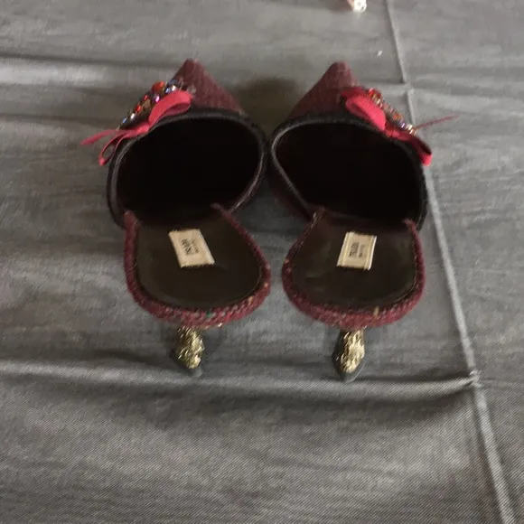 Prada Kitten heel mules.  Size 9.5 B. Like new