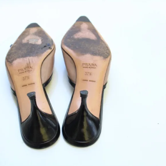 Prada kitten heel mules