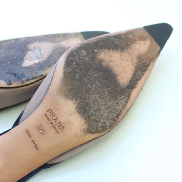 Prada kitten heel mules