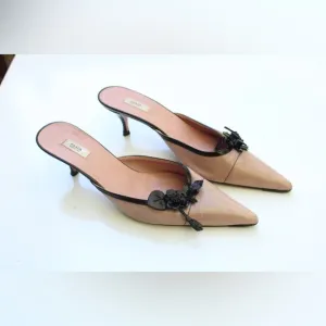 Prada kitten heel mules
