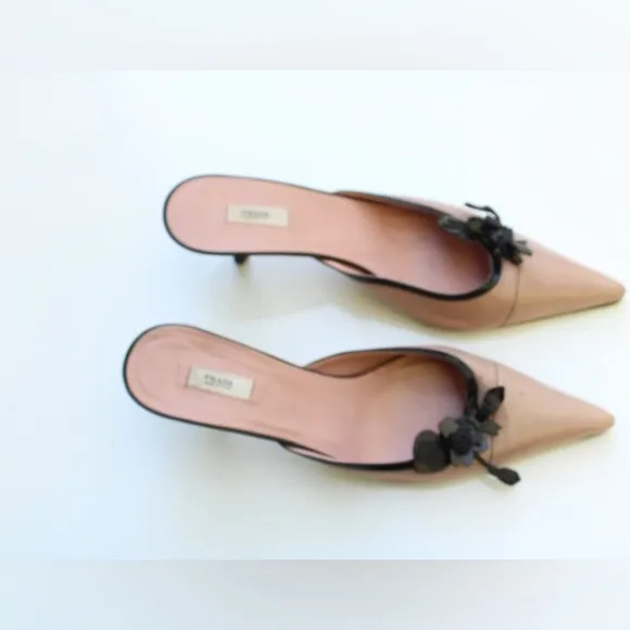 Prada kitten heel mules