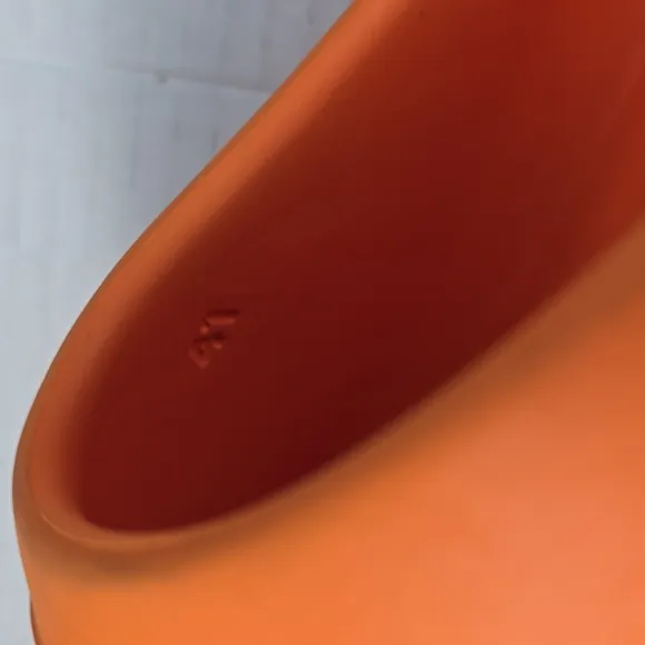 Prada Orange Tangerine Rubber Flat Mules