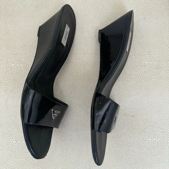 Prada Wedge Heel Mules