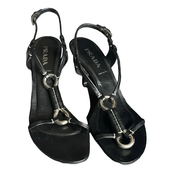 Prada Women’s Black Kitten Heels Size 36.5