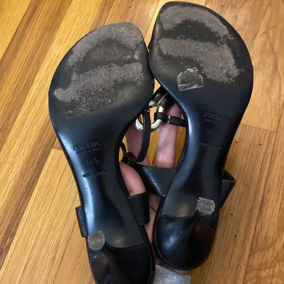 Prada Women’s Black Kitten Heels Size 36.5