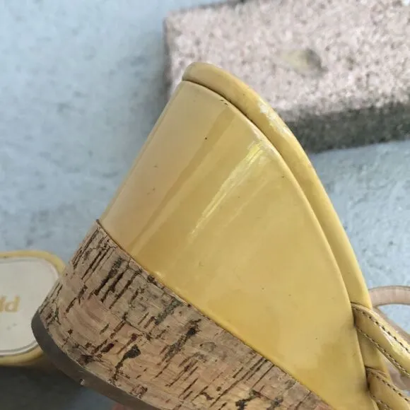 Prada Patent leather wedge mules