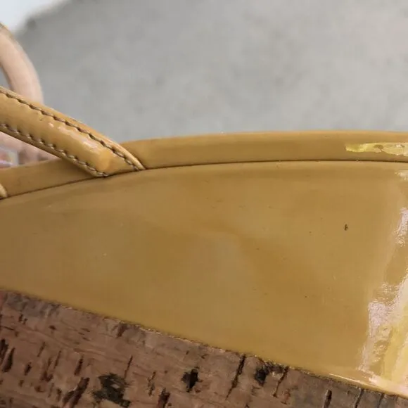 Prada Patent leather wedge mules