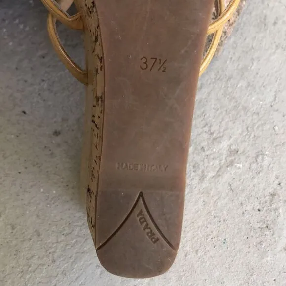 Prada Patent leather wedge mules