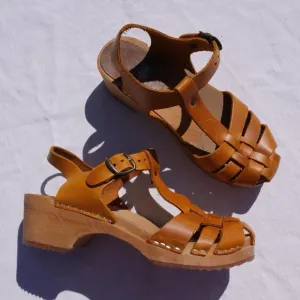 Preowned MIA wood soles clogs