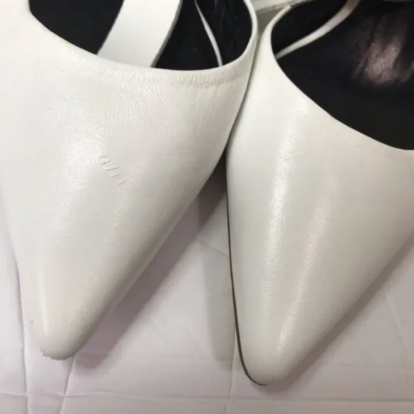 Proenza Schouler Grommet Block Heel Leather Suede Mirrored Mules Shoes Slides 5