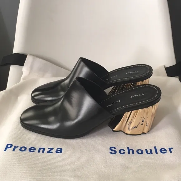 Proenza Schouler Metallic Heeled Mules