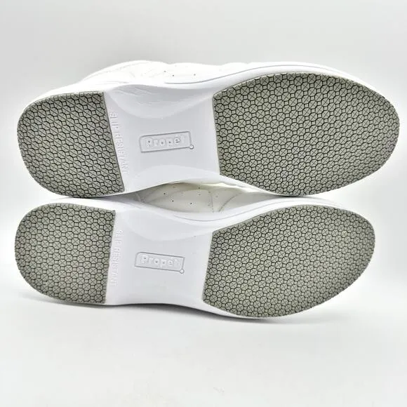 Propet Womens Walker Sneaker US 10 XW EU 41.5 White Leather NIB