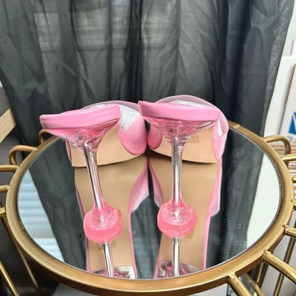 Public Desire Vinyl Heel Mules NEW