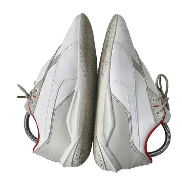 Puma Ferrari Men's R Cat Machine White Red Driving F1 Racing Shoes Size 8