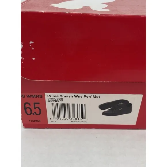 PUMA Smash Performance Leather Metallic Shoes NIB