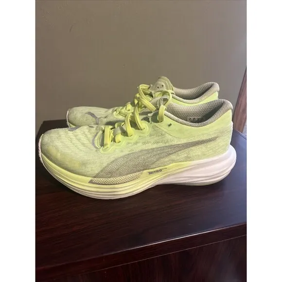 Puma Womens Deviate Nitro 2 Green Running Shoes Sneakers Size 8