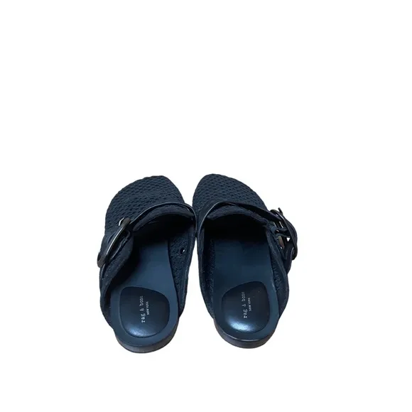 Rag &amp; Bone Ansley Net Buckle Flat Mules