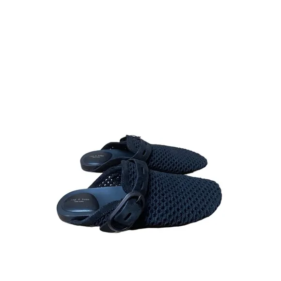 Rag &amp; Bone Ansley Net Buckle Flat Mules