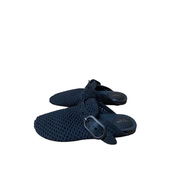 Rag &amp; Bone Ansley Net Buckle Flat Mules