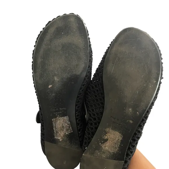 Rag &amp; Bone Ansley Net Buckle Flat Mules