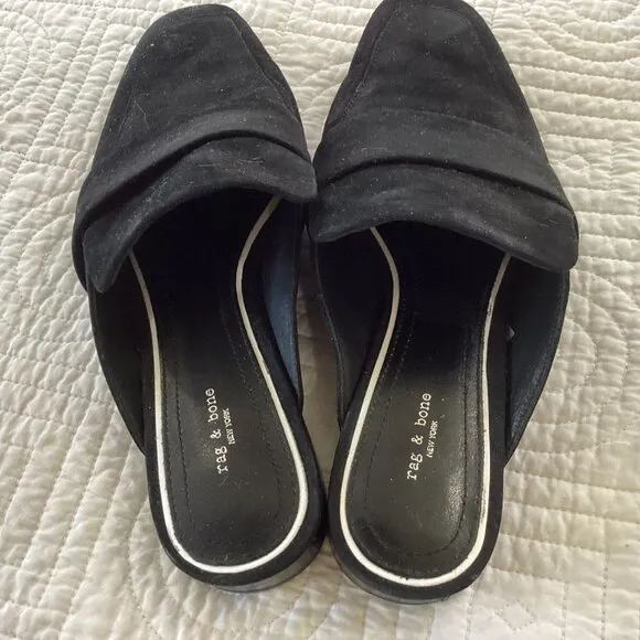 Rag &amp; Bone Aslen Suede Loafer Mules Size 37