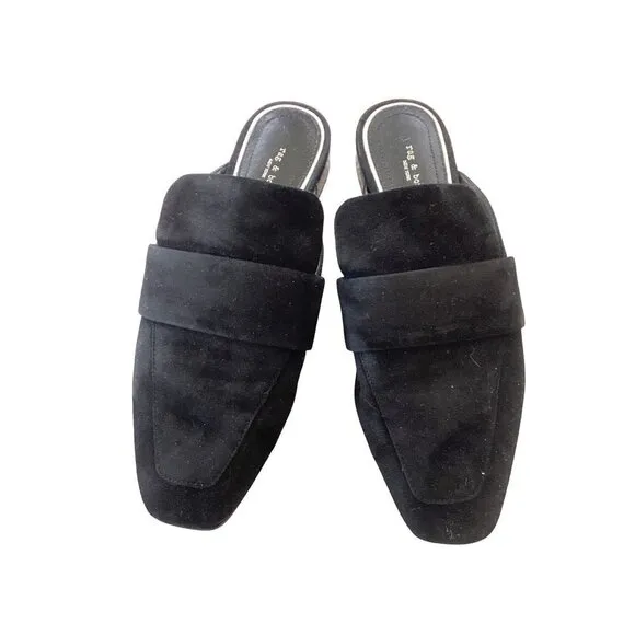 Rag &amp; Bone Aslen Suede Loafer Mules Size 37