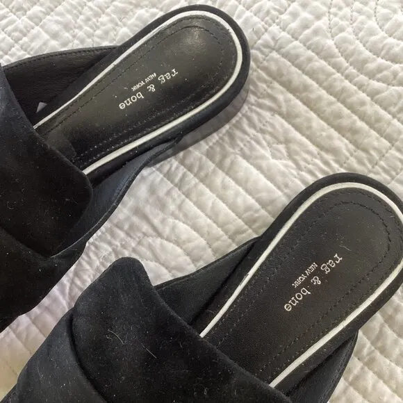 Rag &amp; Bone Aslen Suede Loafer Mules Size 37