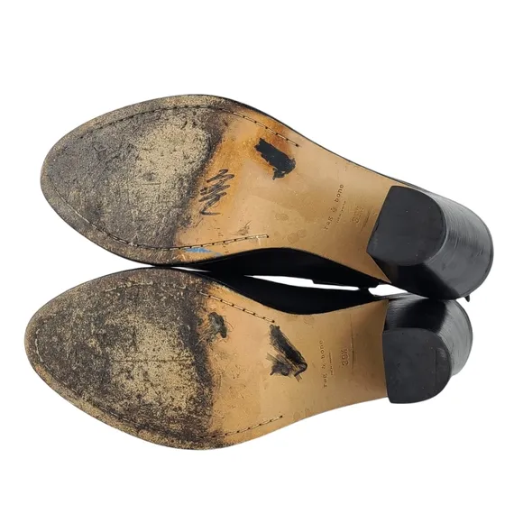 Rag &amp; Bone Leather Slingback Peep Toe Booties