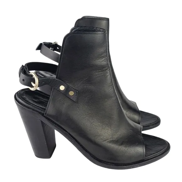 Rag &amp; Bone Leather Slingback Peep Toe Booties
