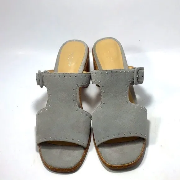 Rag &amp; Bone Light Grey Suede Matteo Mules Size 8.5