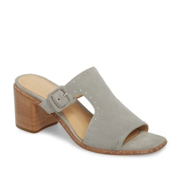 Rag &amp; Bone Light Grey Suede Matteo Mules Size 8.5