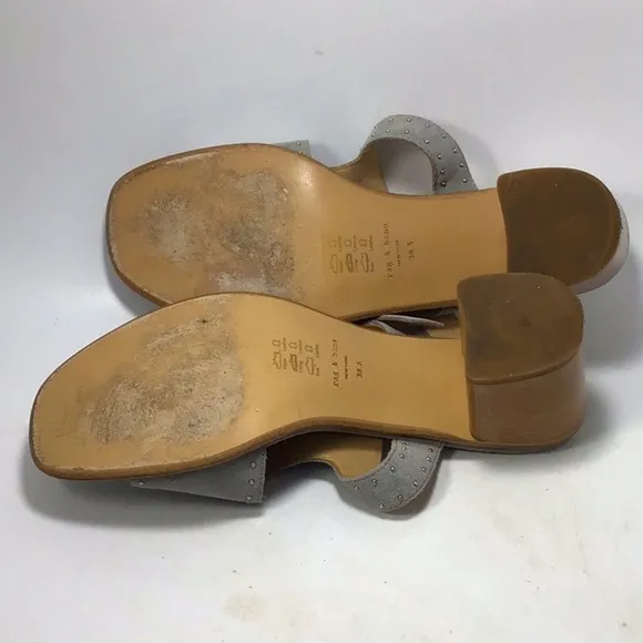 Rag &amp; Bone Light Grey Suede Matteo Mules Size 8.5