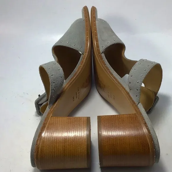 Rag &amp; Bone Light Grey Suede Matteo Mules Size 8.5