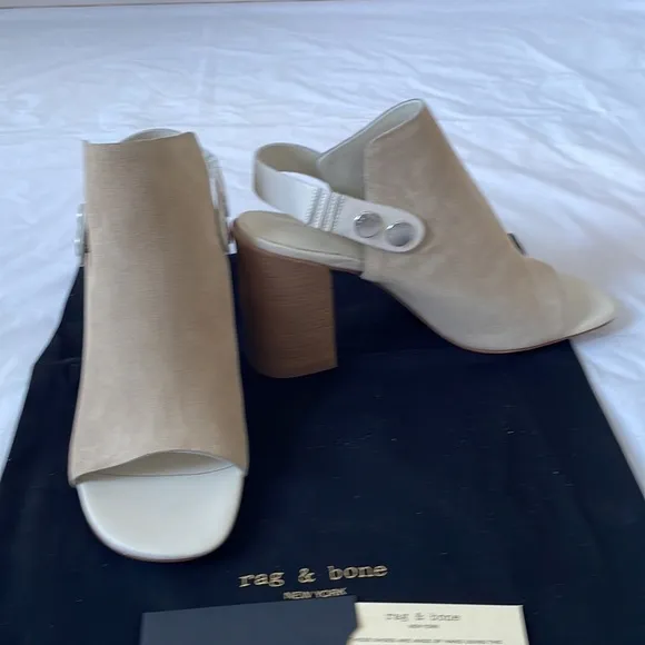 Rag&amp;Bone LEIGH STUCCO SUEDE Heels Size- 40/10 NWT