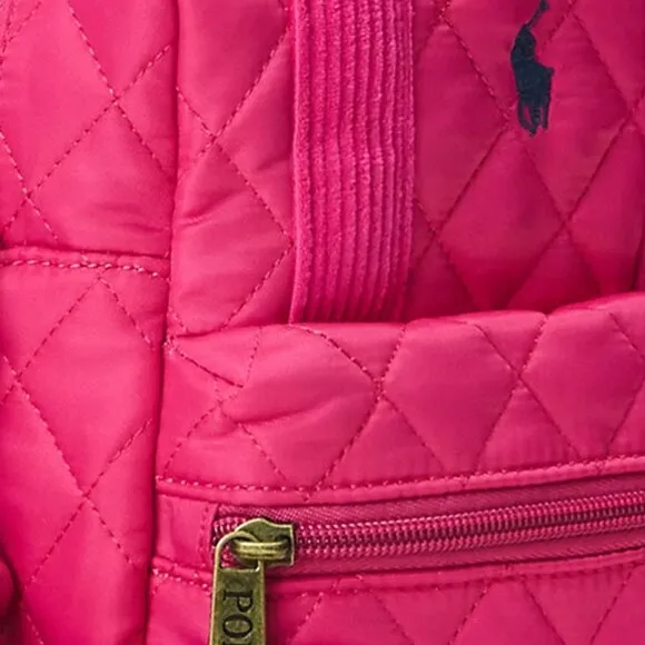 Ralph Lauren Girls Big Pony Quilted Crossbody Bag in Pink New with Tags