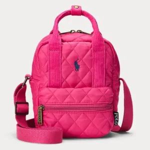 Ralph Lauren Girls Big Pony Quilted Crossbody Bag in Pink New with Tags