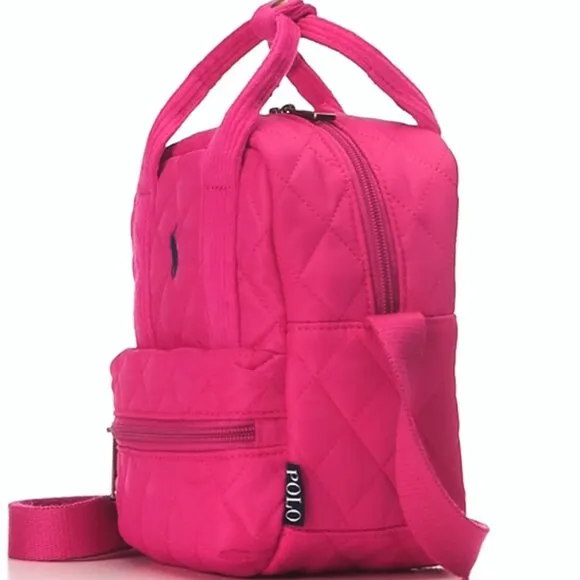 Ralph Lauren Girls Big Pony Quilted Crossbody Bag in Pink New with Tags