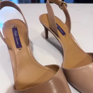 Ralph Lauren Women's Tan Slingback Heels